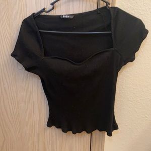 Black crop top